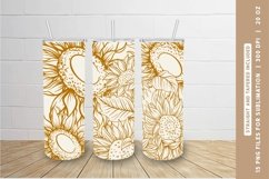 Sunflower Tumbler Wrap, Sunflower Skinny Tumbler Sublimation