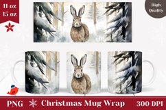 Winter Animals Mug Wrap Design, Christmas Coffee Cup Design Product Image 1