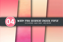 Warm Pink Gradient Digital Paper Product Image 1