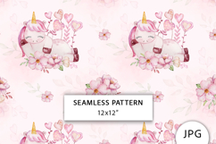 Watercolor Unicorn Seamless Pattern, Digital Paper Product Image 1