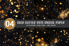 Gold Glitter Dots Digital Paper Product Image 1