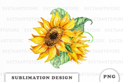Watercolor Sunflowers Bouquet png Product Image 1