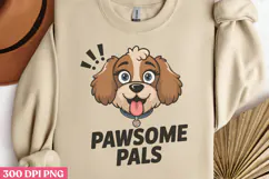 Pawsome pals PNG, Sarcastic Cartoon Dogs Sublimation P Product Image 2