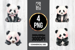 Cute Baby Panda Clipart Sublimation PNG Product Image 1