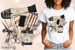 Hairdresser Glam PNG Salon Tools Luxury Beauty Gold Design Product Image 3