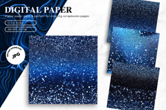 Blue glitter Background Wallpaper Sparkles Digital Paper Product Image 1