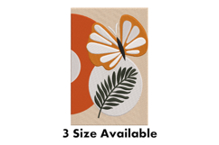 Modern Butterfly &amp; Leaf Abstract Embroidery Design Product Image 1