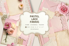 Pastel Lace Fabric Junk Journal Pages Product Image 1