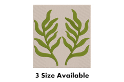 Minimal Leaf Branch Modern Embroidery Design Product Image 1