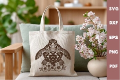 Sea Turtle Design, Underwater World, Cutting board Laser SVG Product Image 2