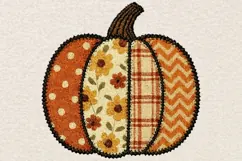 Preppy Fall Pumpkin Png, Floral Fall Pumpkin Png, Fall Png. Product Image 1