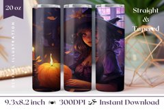 Halloween Tumbler Wrap Design, Halloween Sublimation Design Product Image 1