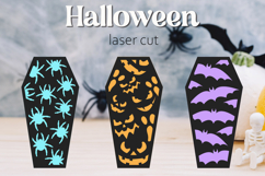 Halloween coffin layered bookmarks, Laser cut decor Product Image 1