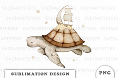 Watercolor Turtle Dreams png Product Image 1