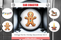 Nordic Holiday Decorations Car Coaster Product Image 1