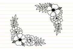 Flowers Svg, Floral Corner Svg, Floral Border Svg Product Image 5