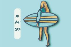 surfer svg 3d multilayer / surfer 3D mandala Product Image 1