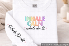 Inhale Calm Exhale Doubt Rainbow Mental Health Shirt with Product Image 2