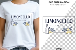 Limoncello Social Club PNG Sublimation Italian Lemon Summer Product Image 1