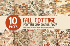 Autumn Countryside Junk Journal Pages Product Image 1
