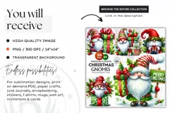 Christmas Gnome Clipart, Gnome png, christmas clipart, gifts Product Image 2