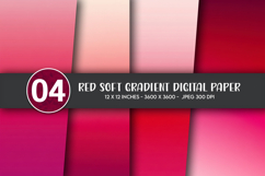 Red Soft Gradient Digital Paper Product Image 1
