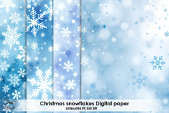 Snowflakes digital paper, Christmas background clipart Product Image 1