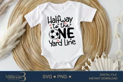 Halfway to the One Yard Line Svg Footbal,Baby SVG Product Image 1