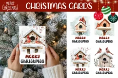 Christmas Greeting Card, Watercolor Christmas Cardinal Cards Product Image 1