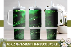 Green Glitter Tumbler Wrap Design, Glitter 40 Oz Tumbler Product Image 1