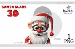 3D santa claus,santa claus clipart,3D christmas,christmas Product Image 1