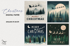 Christmas digital paper, background clipart Product Image 1