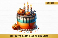 Watercolor Halloween Party Cake Clipart Bundle Product Image 3