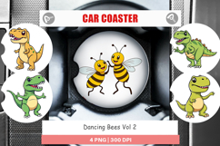 Car Coaster Dancing Bees Product Image 1