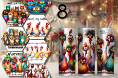Morning animals | 8 skinny tumbler Sublimation designs Product Image 1