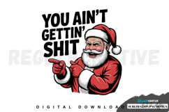 Funny Christmas PNG, Retro Santa Claus Sublimation PNG Product Image 1