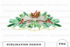 Watercolor Christmas Decor sublimation png Product Image 1