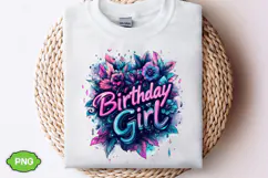Birthday Girl PNG Floral Birthday PNG Product Image 2