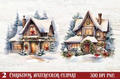Christmas Houses Clipart Sublimation Product Image 1