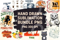 Hand Drawn PNG Sublimation Bundle 18 Product Image 1