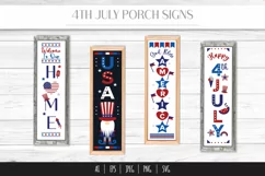 Fourth of July Porch Sign Set with USA Flag - 4 Variations Product Image 1