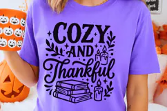Cozy And Thankful Svg, Thanksgiving Svg, Cozy Season Svg. Product Image 2