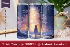 Christmas Tumbler Design, Christmas Tree Tumbler Sublimation Product Image 1
