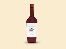 Isolated Wine Bottle Mockup Template Bundle Product Image 2