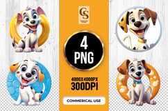 Cute Cartoon Puppy Dog Clipart Sublimation PNG Product Image 1
