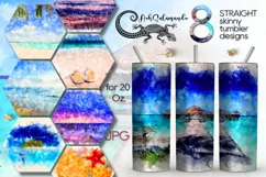 Watercolor Beach life | 8 Skinny Tumbler Sublimation designs Product Image 1
