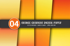 Orange Gradient Digital Paper Product Image 1