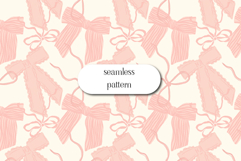 Pink Coquette Bow Seamless Pattern Digital Paper Product Image 1