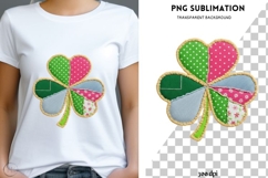 Patchwork clover png design for T-shirts Product Image 1