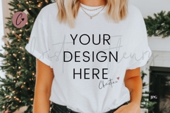 White Christmas Shirt Mockup Product Image 1